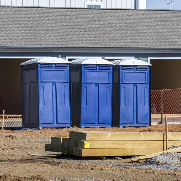 Heavy-duty construction site porta potty in Wilmington, North Carolina